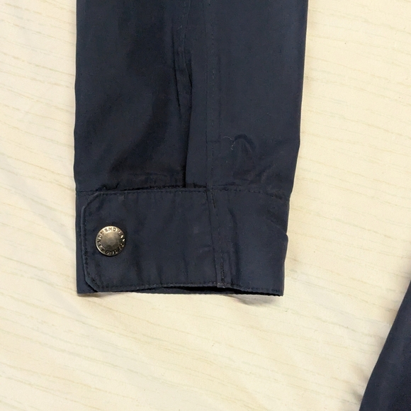 Lands' End Women's Squall Hooded Waterproof Raincoat, Blue, Size Small (6-8) - Picture 4 of 11